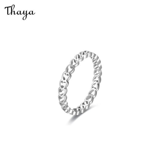 Thaya 925 Silver Heart Cutout Ring