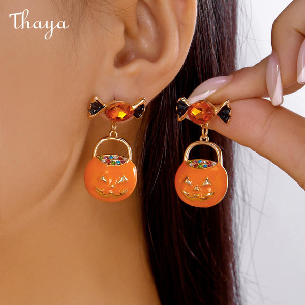 Thaya Halloween Themed Drop Earrings Set