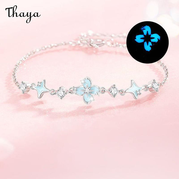 Thaya S925 Silver Star Clover Bracelet