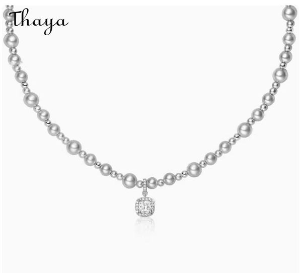 Thaya Pearl Necklace with Diamond Pendant
