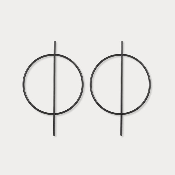 Boucles d'oreilles géométriques Thaya à grands cercles