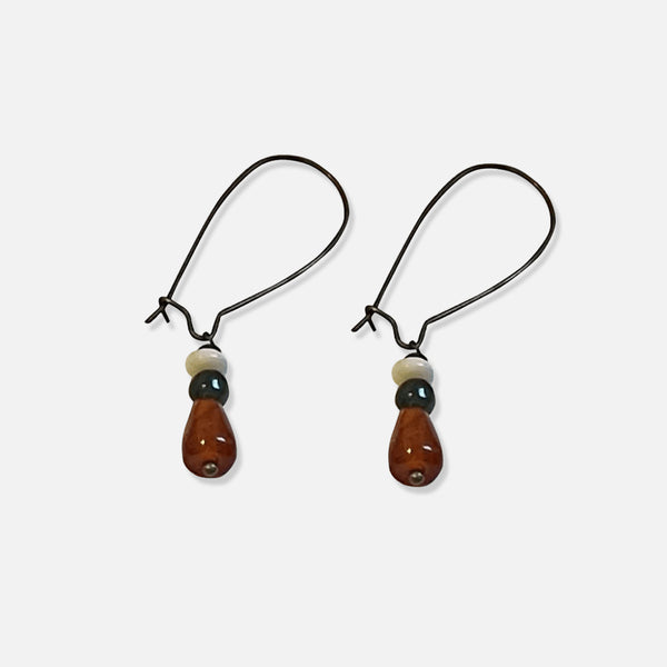 Boucles d'oreilles pendantes en perles Thaya
