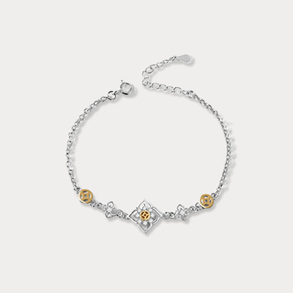 Thaya 925 Silber Wohlstandsblüten Armband