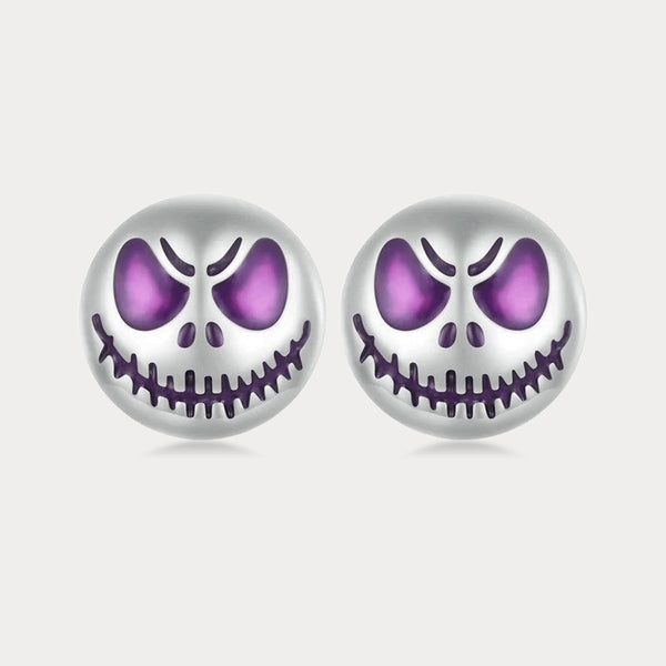 Thaya 925 Silver  Glow In The Dark Skull Stud Earrings