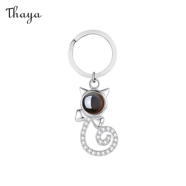 Thaya Personalized LoveCat Photo Keychain