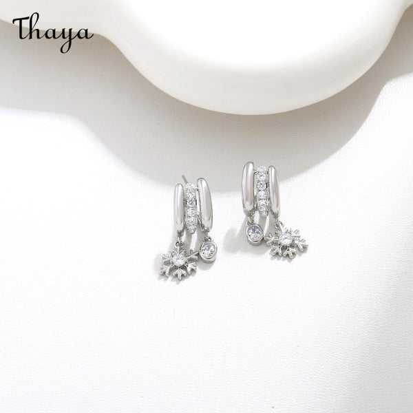 Thaya Snowflake Dangle Earrings