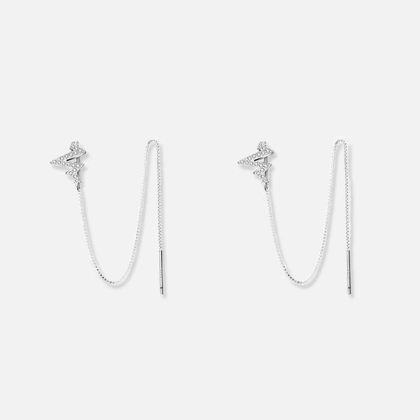 Boucles d'oreilles éclair en argent S925 Thaya