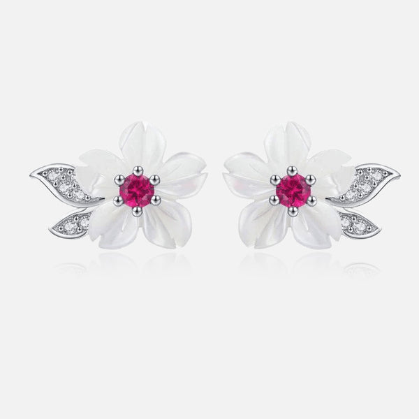 Thaya 925 Silver Fritillary  Flower Earrings