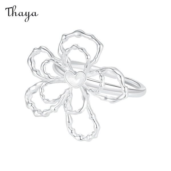 Thaya S925 Silver Flower Hollow Ring