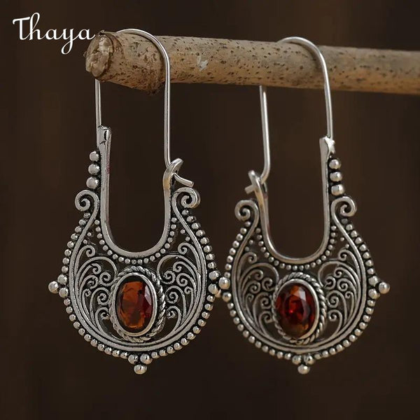 Thaya Colorful Hollow Carved  Earrings