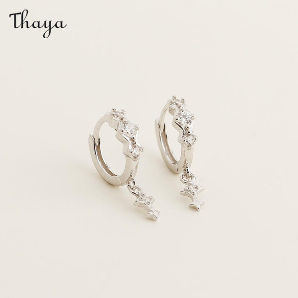 Thaya S925 Silver Star Dangle Earrings