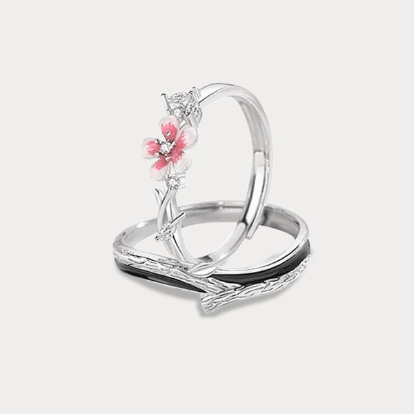 Thaya 925 Silver Sakura Couple Rings