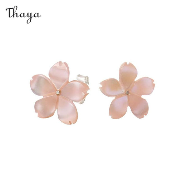 Boucles d'oreilles fleur de cerisier en argent 925 Thaya