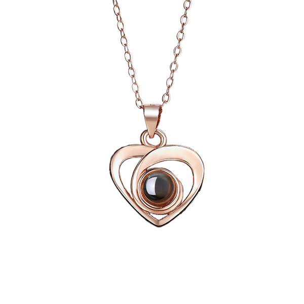 Thaya Personalized Heartbeat Charm Photo Necklace