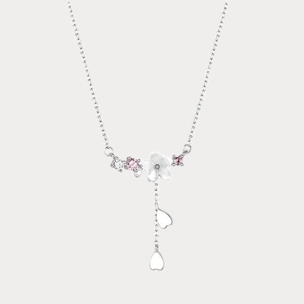 Thaya Stylish Shell Flower Earrings & Necklace