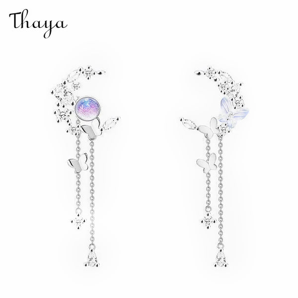 Boucles d'oreilles papillon en argent 925 Thaya