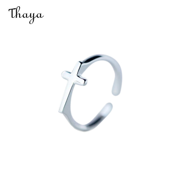 Thaya 925 Silber Eleganter Kreuzwickelring
