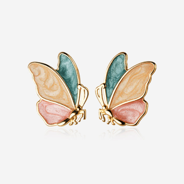 Thaya 925 Silver Fluttering Beauty Butterfly Earrings