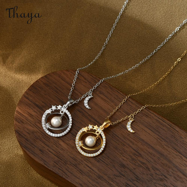 Thaya Star Pearl Pendant Necklace