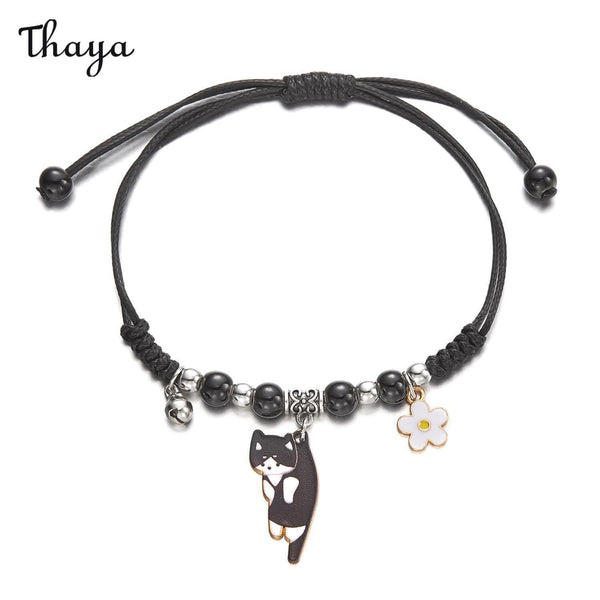 Thaya Chic Lazy Cat Geflochtenes Armband