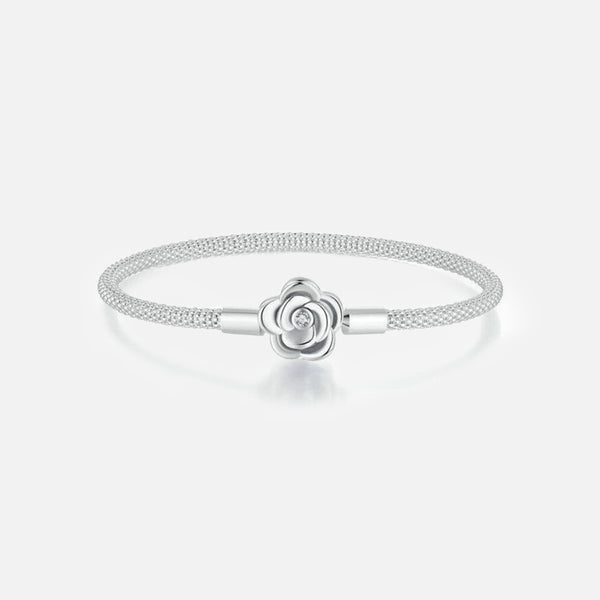 Thaya 925 Silber Romantischer Rosen Armreif