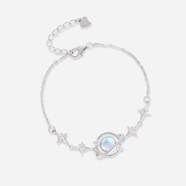Bracelet planète Thaya en argent 925 avec pierre de lune