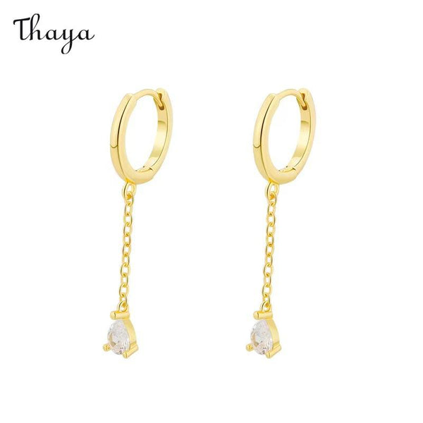 Thaya 925 Silver Lustrous Teardrop Earrings