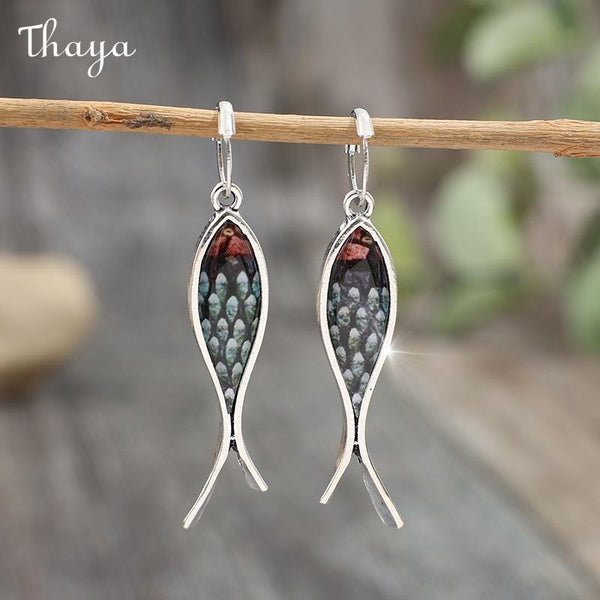 Thaya Retro  Fish Dangle Earrings