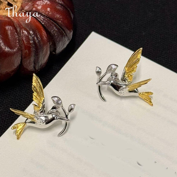 Thaya Color Separation  Hummingbird Earrings