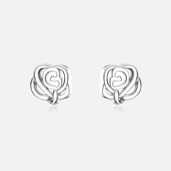 Thaya 925 Silver  Hollow Vintage Rose Earrings