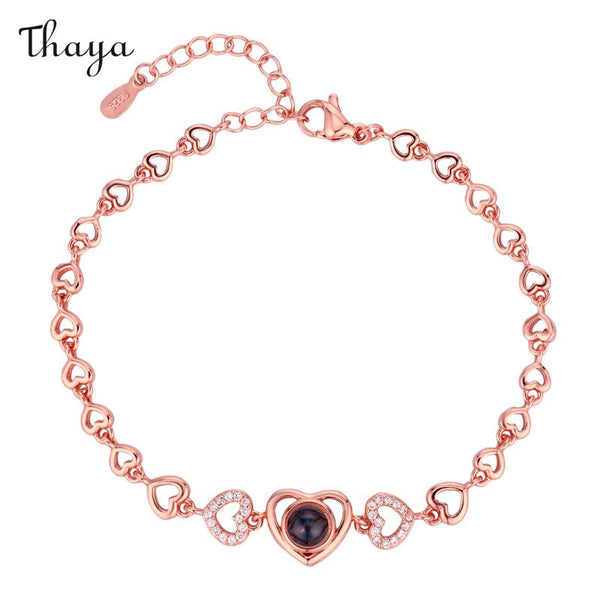 Thaya Personalized Heart Photo Bracelet