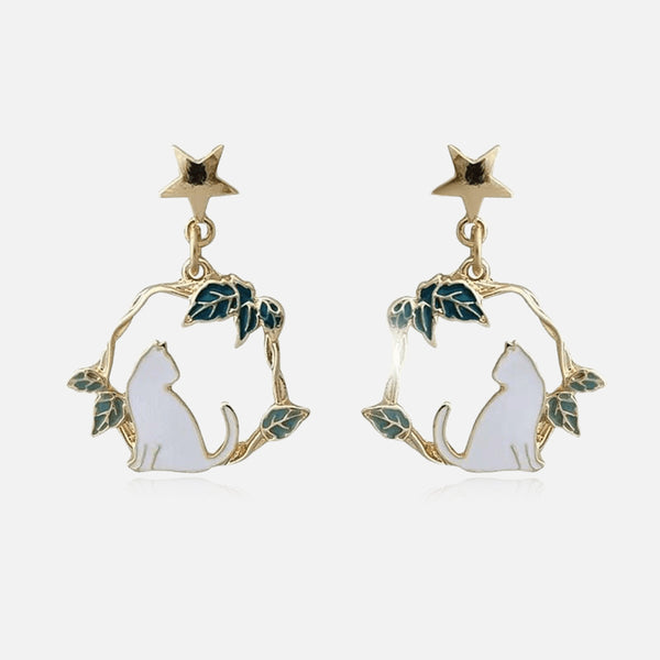 Thaya Cat Vine Drop Earrings