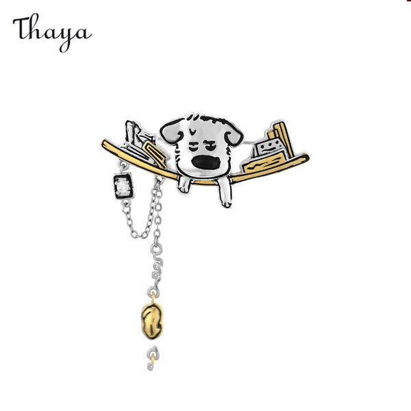 Thaya Dog Hammock Brooch