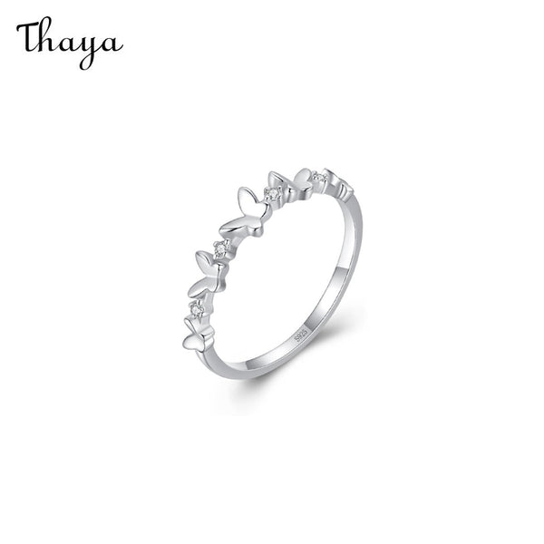 Thaya 925 Silber Schmetterling Micro-Set Diamond Ring