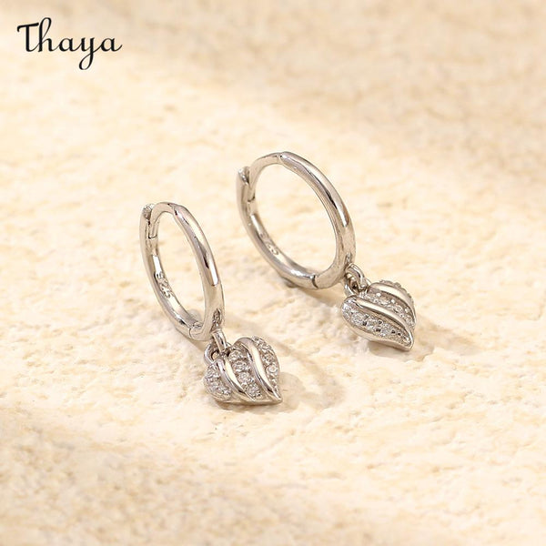 Thaya S925 Silver Heart Drop Earrings