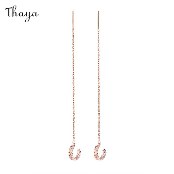 Thaya 999 Silber Geometrische Creolen-Kettenmanschette