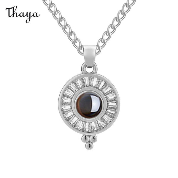 Thaya Personalized Disk Pendant Photo Necklace