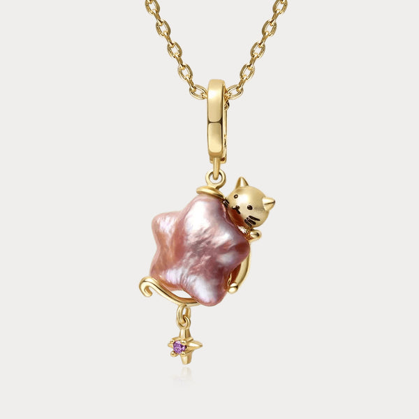 Thaya Cat Embrace Star Pendant Necklace/Earrings
