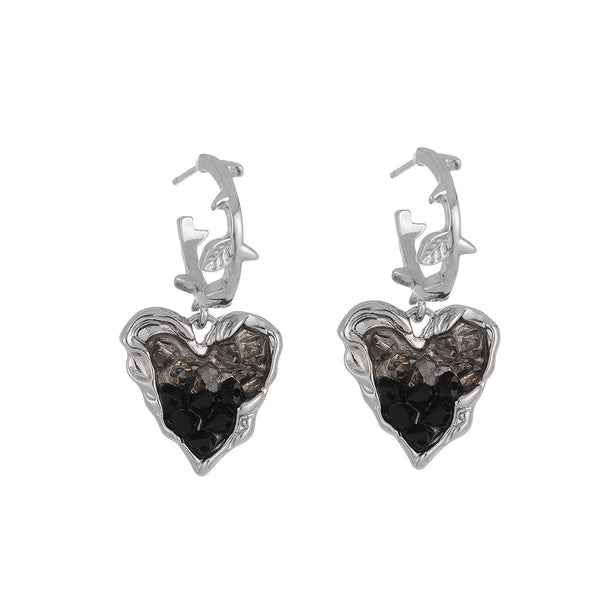 Thaya S925 Silver Heart Dangle Earrings