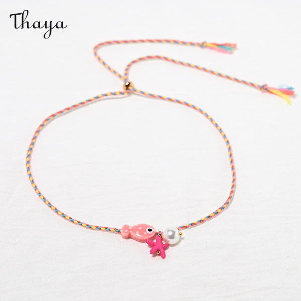 Thaya Fish and Starfish Necklace