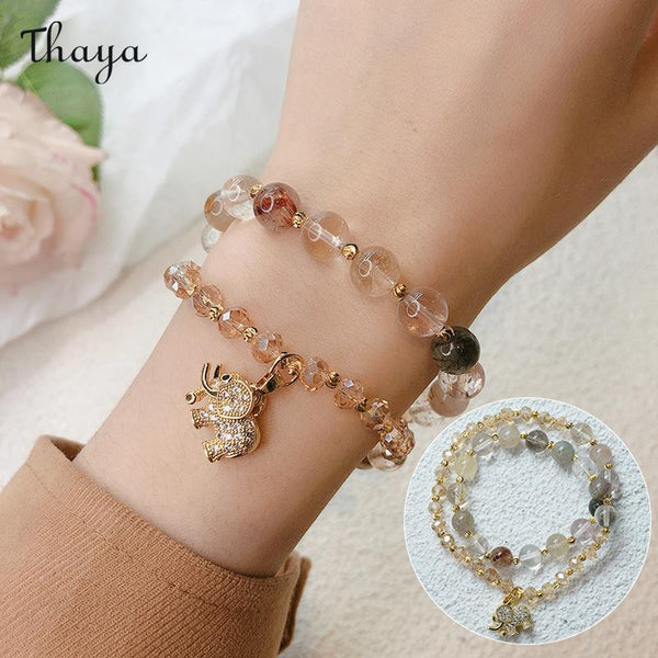 Thaya Beaded Elephant Bracelet