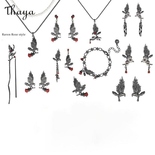 Thaya Dark Style Raven Rose Style Jewelry Collection