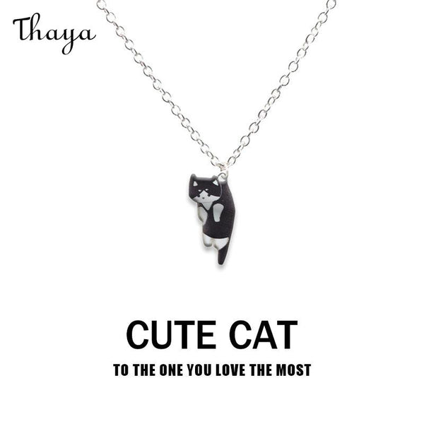Thaya Cute Cartoon Cat Necklace