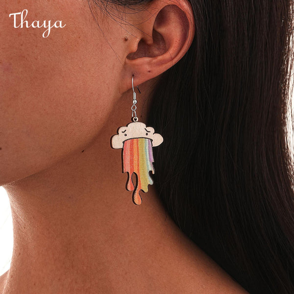 Thaya Cloud Rainbow Drop Earrings
