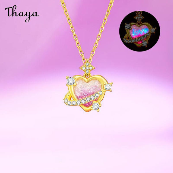 Thaya S925 Silver Love Star Track Necklace