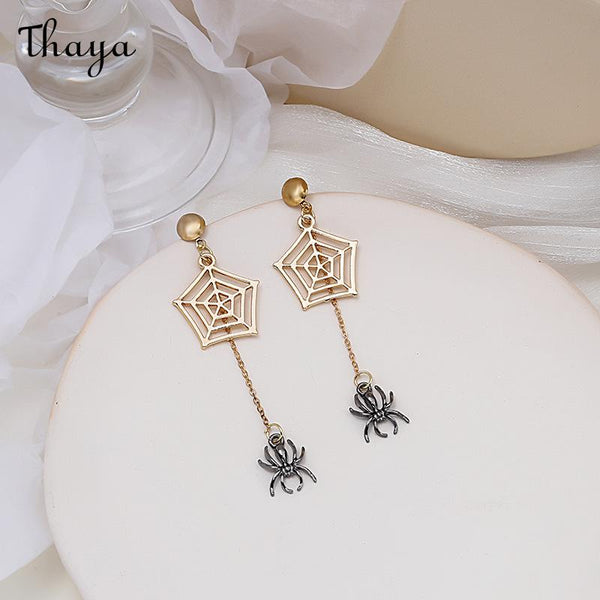 Thaya Spider Web Dangle Earrings
