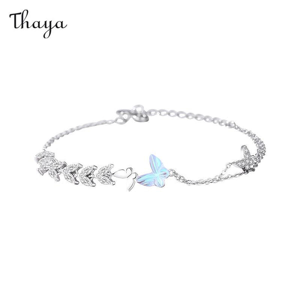 Thaya 925 Silber Weizenähren Schmetterling Schmuckset