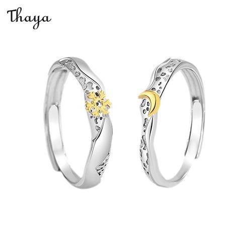 Thaya 925 Silber Schneemond Jahre Paar Ringe