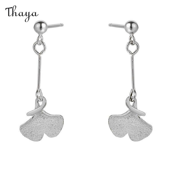 Boucles d'oreilles Thaya Feuille de Ginkgo