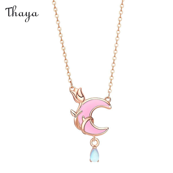 Thaya Personalized Moonlight Photo Necklace